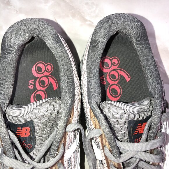 NEW BALANCE 860 V9 Gray White Running Course Athletic Shoes Sz 11 - Picture 5 of 9
